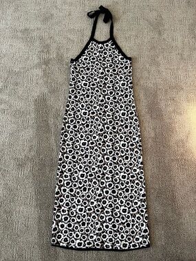 Target X Dian Furstenberg Black and White Floral Halter Maxi Dress